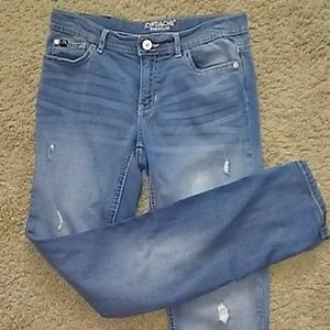 Low rise boyfriend jeans